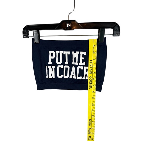 Sugar Lips Gameday Crop Tank, Navy and White, Size OS - Picture 4 of 6